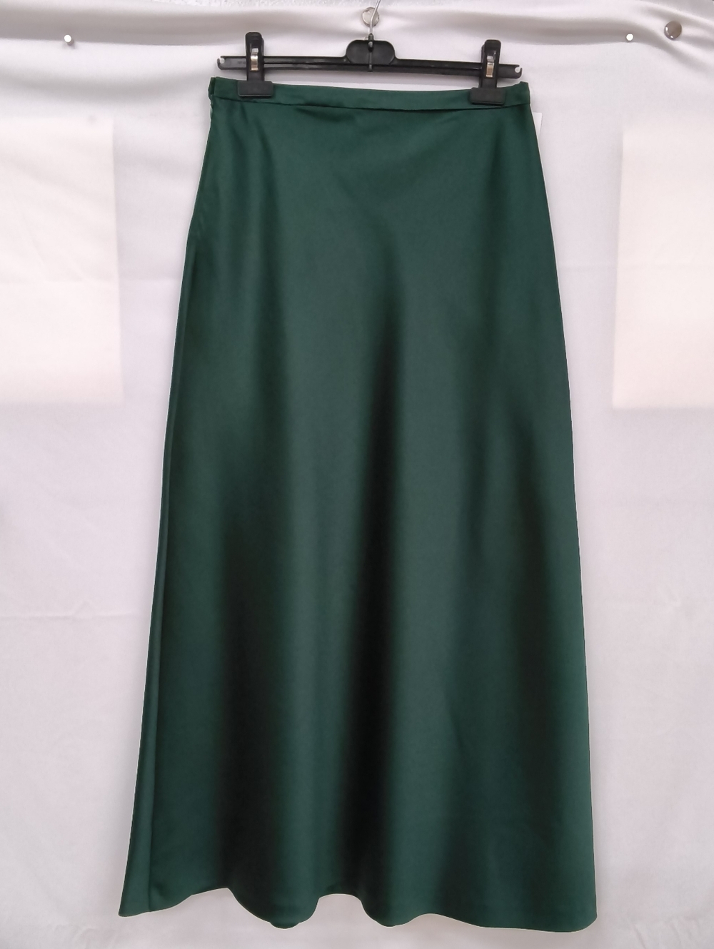 Vintage NWT Emerald Satin Maxi Skirt